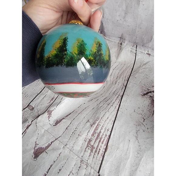 Reverse Hand Painted Christmas Ornament The Mother Church First Church of Christ - Picture 3 of 5